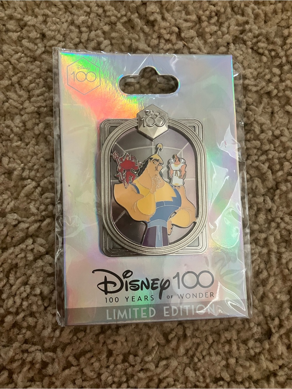 Disney Kronk Disney100 Limited Edition Yellow & Lavender Enamel Pin